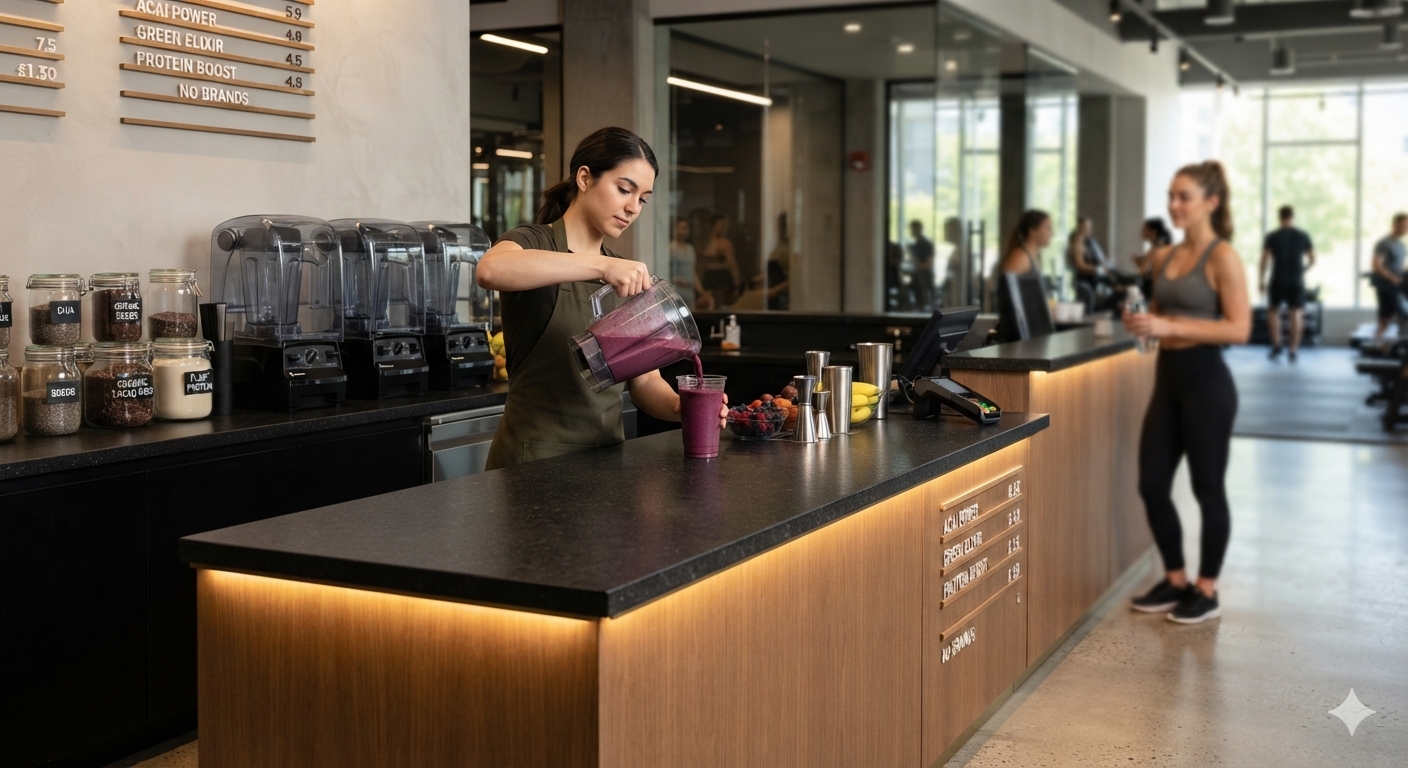 Gym and Smoothie Bars - Commercial Protein Bar Setup